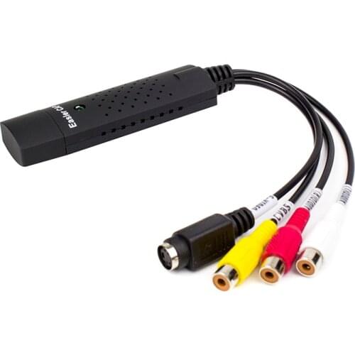 EasyCAP USB Video Adapter with Audio TV DVD VHS Captura de v ideo Card Audio AV for Computer/CCTV Camera USB 2.0 EasyCAP