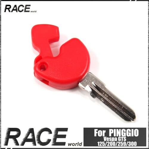 Motorcycle Uncut Blade Blank Key Embryo For PINGGIO Vespa GTS 125 200 259 300 Replacement Accessories