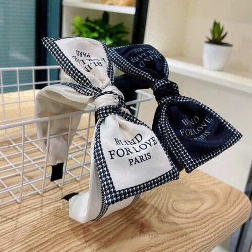 2021 NEW High Quality Big Bow Womens Simple Wide-brimmed Hairpin Satin Western Style Headband Headwear Wholesale/ Drop Shipping