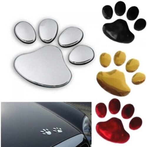 10-30pairs Car styling auto motorcycle decor 3D Dog Paw Footprint PVC car stickers decal dog bear cat animal foot print sticker