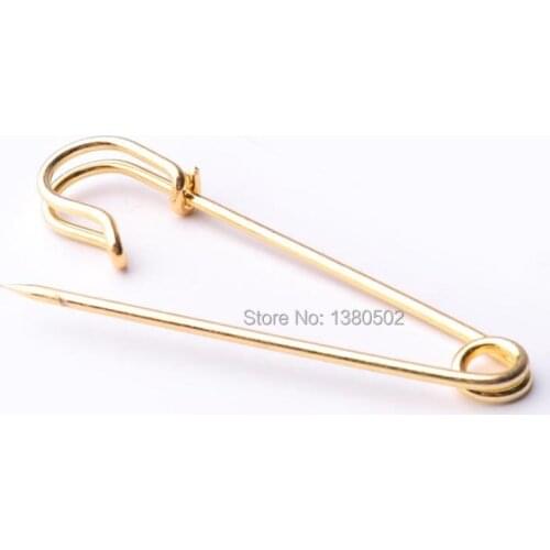 10pcs/lot 75*14mm/64*15mm large size gold color Earring safety pins brooch sewing tool