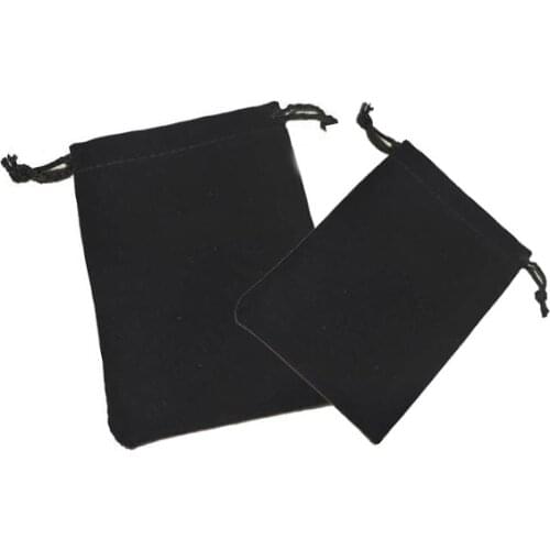 200pcs 7*9cm black Pure color Velvet Bags woman vintage drawstring bag for Party/Jewelry/Gift diy handmade Pouch Packaging Bag