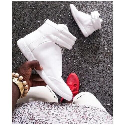 2021 Deluxe vogue Autumn Man Casual Shoes Flats New Designer Real Leather Mixed Colors Hook&Loop High Top Man Shoes Dancer