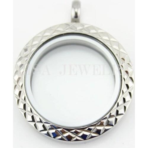 30mm stainless steel magnetic floating charms lockets 5pcs /lot Silver color with new lines face