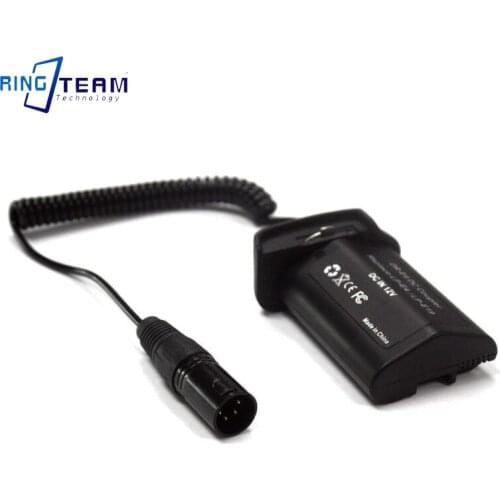 4 Pins XLR Male to LP-E4 / LP-E19 Dummy Battery DR-E4 DC Coupler Spring Cable for 1DC Mark III IV 1DC 1DX 1D3 1D4 1Ds Mark III