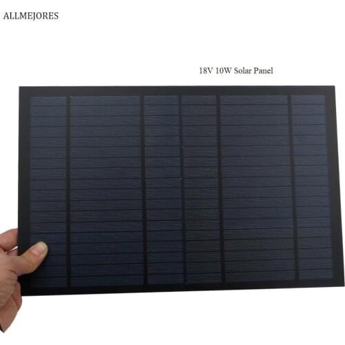 ALLMEJORES Solar Panel 18V 10W 0.55A Monocrystalline Polycrystalline Mini PET PV module charge for 12V battery CE ROSH