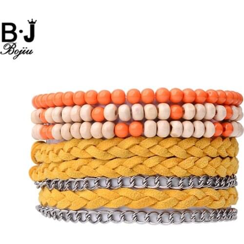 B·J BOJIU Leather Bracelets