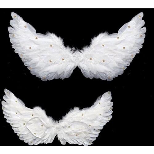 Black White Angel Wings Devil Fancy Dress Fairy Feather Star Hen Party Halloween Home Decor S M L