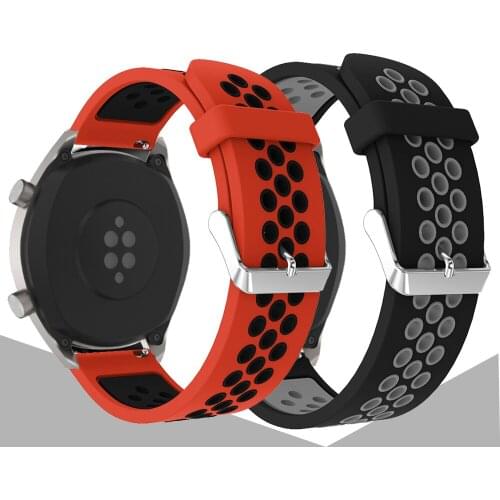 Double Color Strap 22mm for Huami Amazfit GTR 47mm Stratos 2 2S 3 Pace Smart watch Silicone Running Band Sport Strap Bracelet