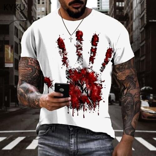 3d Tshirt Skull T-shirt Men Halloween Tshirt Printed Blood Tshirts Casual Rock Funny T shirts Mens Clothing T shirts New Style