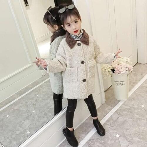 Girls Jacket Coats Autumn Winter Children Girls 3 4 5 6 7 8 9 10 12 Years Fashion Girls Coat 3 Colors High Quality Thick Coats