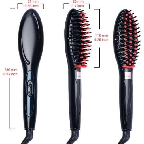 Multifunctional Hair Straightening Comb Heat Hair Ceramic Curler Electric Straightener Hot Comb Hair Care Straightener