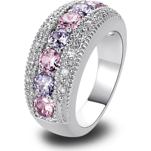 Fashion Olive Green Zircon Rings Zircon Rings Men and Women Wedding Bands