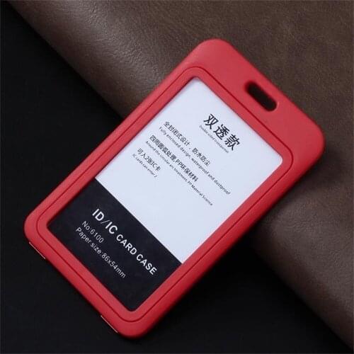 Soft Rubber Tag Sleeve Name Plate Card Cover with Suspension Lanyard Cord