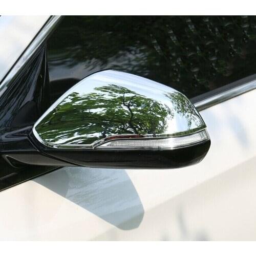 For Hyundai Sonata MK9 2015 2016 2017 ABS Chrome Car Accessories Side Mirror Cover Trim Rear View Cap Overlay Molding Garnish