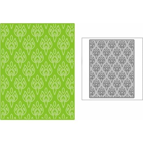 New Dotted Floral Flame Pattern Background Panel 2021 Metal Cutting Dies for DIY Scrapbooking and Card Making Embossing Craft