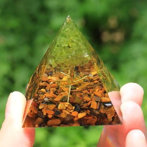 New Orgonite Crystal Energy Healing Help Love Fortune Transfer tiger eye stone Decorative Craft Soothe The Soul jewelry