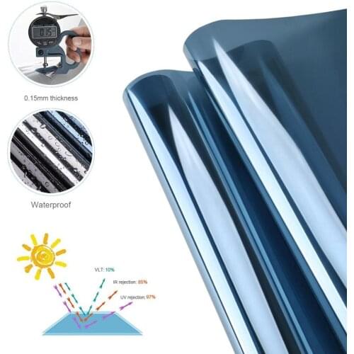 One Way Mirror Insulation Solar Tint Window Film Stickers 40/50/60/70x3/5M UV Reflective Privacy Decoration Films For Glass