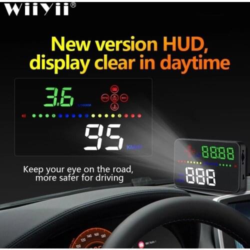 WIIYII A3 HUD OBD2 head up display car GPS System 3.5 inches Display Dash Screen auto accessorie GPS System Display