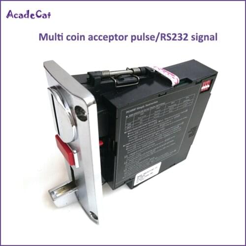 Programable High Precision Electronic Multi coin Selector Acceptor Mechanism 6 different values Mech Pulse RS232 Signal DG600F