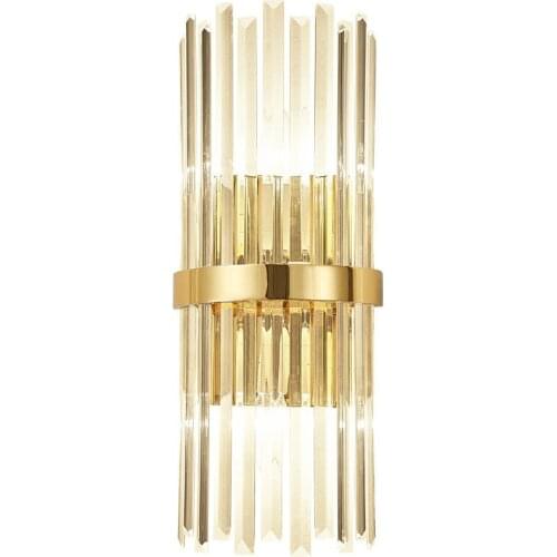 Nordic Luxury Crystal Wall Lamp Modern Simple Living Room Bedroom Bedside Lamp Decor Home Wall Sconce Light Fixture Luminaria