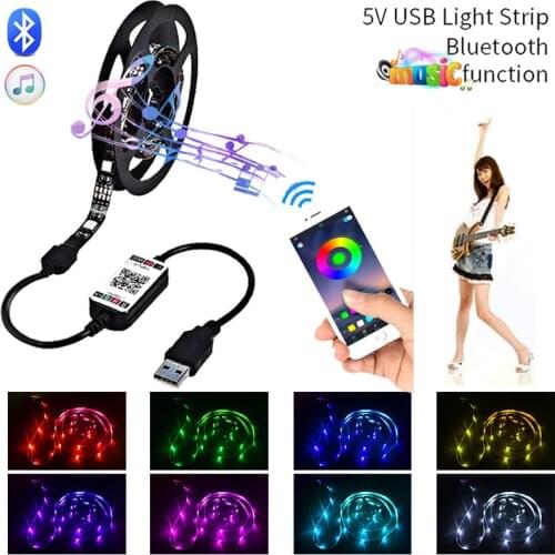 LED Strip Light Flexible RGB 5050 USB 5V Decoration Lighting Remote Controller Ribbon Lamp For FestivalParty Bedroom TVBackLight