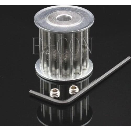 1pcs 5M14T HTD5M Aluminum Timing Belt Pulley 14 Teeth 5mm/6mm/6.35mm/7mm/8mm/10mm Bore 21mm width AF Type Stepper Motor