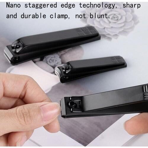 1pcs Black Steel Nail Professional Manicure Trimmer High Quality Toe Nail Clippers Knife Slope & Flat