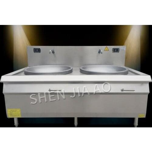 20/25kw 380V Double-head electromagnetic large pot stove High-power commercial electromagnetic large frying stove School factor