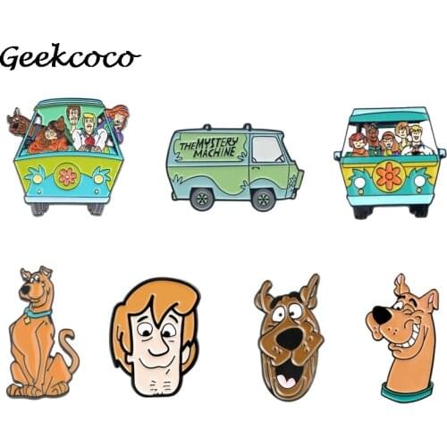 20pcs/lot J1828 Funny Dog Enamel Pins Brooches DIY Zinc Alloy Pins Backpack Clothes Men Women Cartoon Lapel Pin Decoration