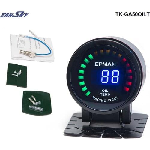 2015 New EPman racing 52mm Smoked LED Digital Oil Temperature Meter with Sensor bracket For Ford FOCUS 2.0 TK-GA50OILT