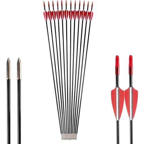 31 Inches Fiberglass Arrow Spine 800 Diameter 6 mm for Recurve Bow Archery Hunting Shooting