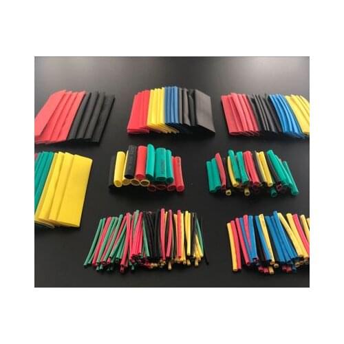 328Pcs/set Sleeving Wrap Wire Car Electrical Shrinkable Cable Tube kits Heat Shrink Tube Tubing Polyolefin 8 Sizes Mixed Color