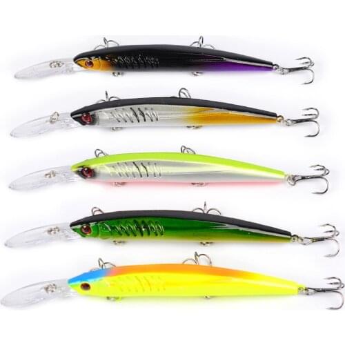 5Pcs/lot 152mm/12.5g Lifelike Plastic Minnow Sea Fishing Bait Lures Lake River Seawater Baits Artificial Fishing Bait Lure