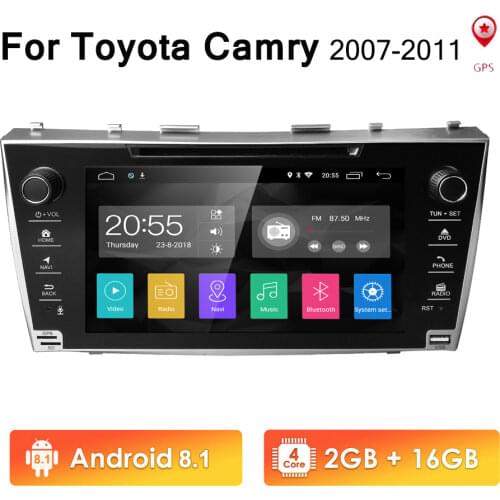 8 Inch Android Car DVD Radio for Toyota Camry AURION 2007 2008 2009 2010 2011 CAR Stereo Multimedia GPS Navigation USB SD Player