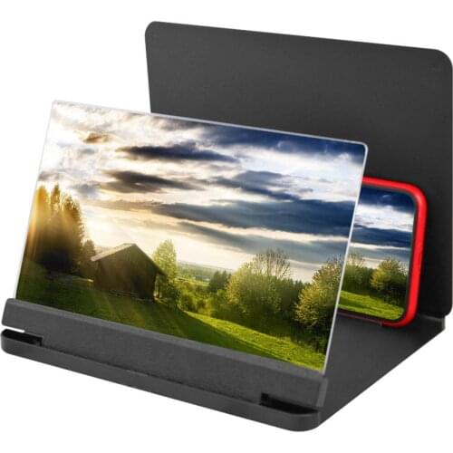 9.8 inch New Mobile Phone Screen Amplifier HD 3D Video Mobile Phone Magnifying Wood Stand Bracket Phone Foldable Holder