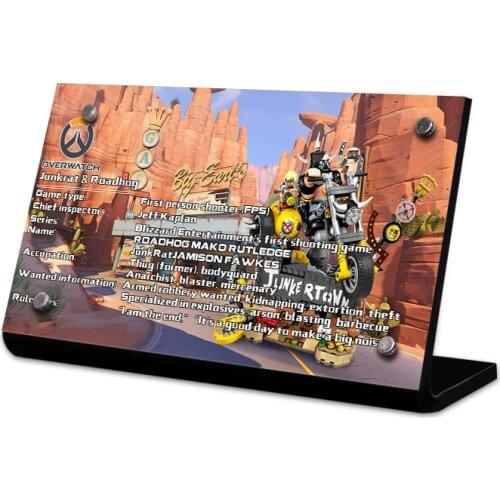 Acrylic Display Stand Brand for Overwatch 75977 Junkrat & Roadhog Set Building Blocks