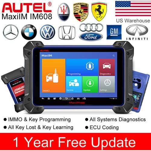 Autel IM608 Advanced IMMO & Key Programming Tool with XP400 Programmer & J2534 VCI, OE-Level Diagnostic, Active Test, ECU Coding