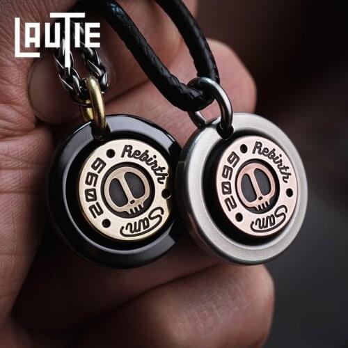 LAUTIE Sam Pendant Identity Card EDC Tag Keychain DIY Original Design Necklace Ornaments Personality Toys Key buckle