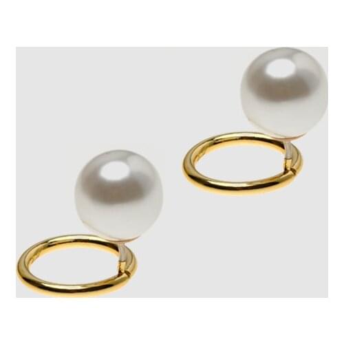 Amorita boutique trendy Pearl round earring