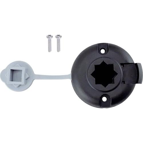 Boat Yacht Sea Fishing Rod Holder Round Mount Base Black Nylon with Screws