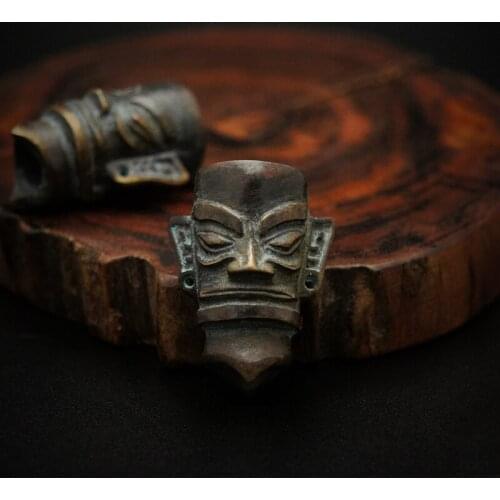 EDC Bronze Knife Beads A Pendant Paracord Outdoor DIY Decorations Bronze Camping Gear EDC Tools