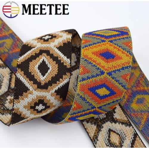 3/5Meter Meetee 50mm Elastic Band Rubber Band Webbing Pants Waist Binding Tapes for Skirt Bags Belt Sewing Clothing Accessories