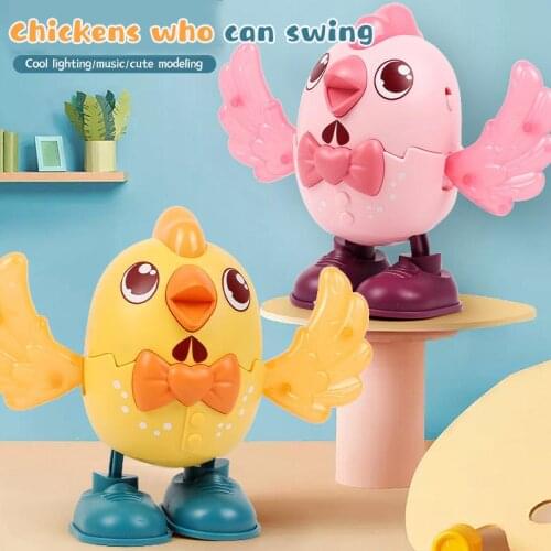 Electric Toys Light Music Dance Little Cute Chicken Walk Swing Children Interactive Toys Birthday Christmas Gift New Products