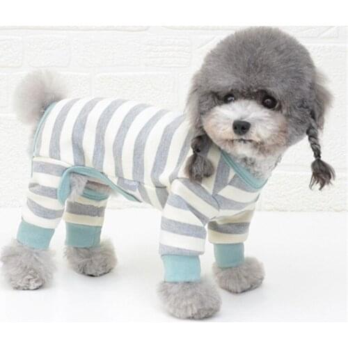 Cotton Dog Pajamas Jumpsuit Autumn Winter Dog Clothes Overalls Pet Outfit Small Dog Costume Puppy Clothing Dog Shirt Pyjama