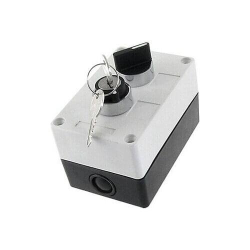 NO Normally Open 2 Position Key Lock Rotary Selector Select Switch Station Box