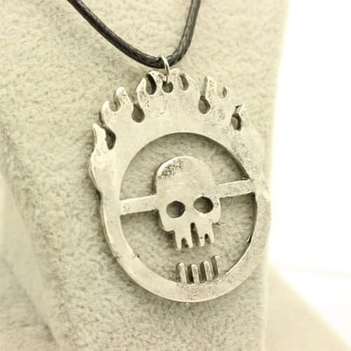 New Mad Max Fury Road War Immortan Joe Burning Skull Faction Hollow Logo Pendant Necklace Men Jewelry