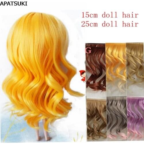 1PC Doll Wig BJD Doll Hair For Barbie Doll Wig DIY High-temperature Wire Handmade Natural Curly Wigs Big Hair Curls Row