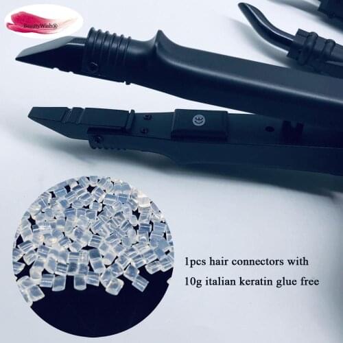 10G italian Keratin Glue and L611Adjustable Hair Connectors 1Pc Hair Extension Iron Keratin Bonding Tools Fusion Heat Connector