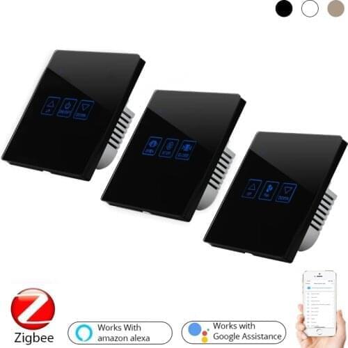 Tuya Zigbee 3.0 Smart Touch Switch EU/US Standard Smart Dimming/Fan/Curtain Switch 100V-240V Work With Alexa Google Home